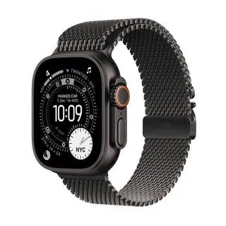 Apple Watch Ultra 3 (GPS + Cellular) 49mm Case with Milanese Loop (Size L), 5G and Satellite Communications