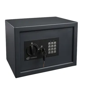 Caja fuerte superficie STANDERS, digital + llave de emergencia, 16L, 35x25x25 cm
