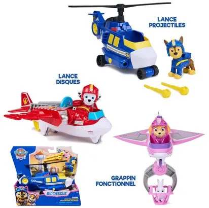 LA PAT' PATROUILLE - VEHICULE + FIGURINE AIR RESCUE