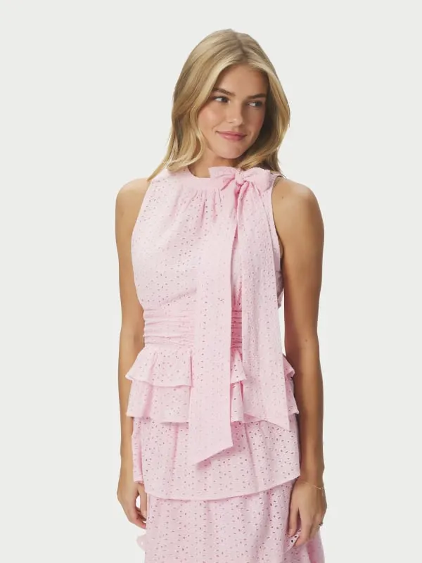 Ansol Emb Top Light pink