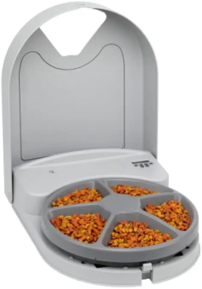 PetSafe Automatic Dog Feeder, 5 Meals, 40 oz Capacity, Plastic, for Dry Food, Multiple Pets