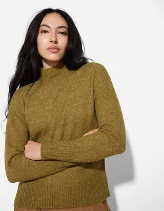 Maglione - Collo a mosca - verde