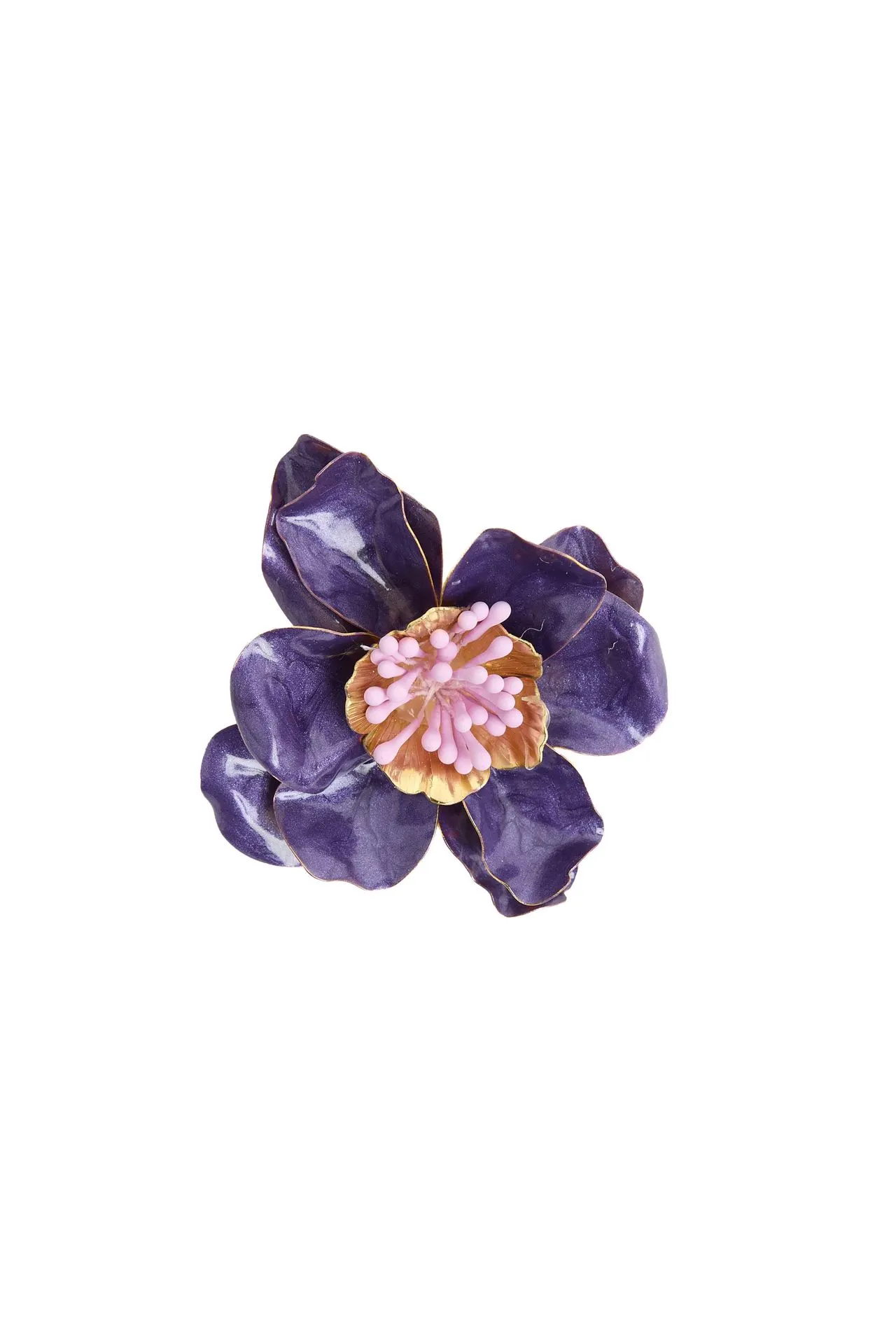 Broche paarse bloem