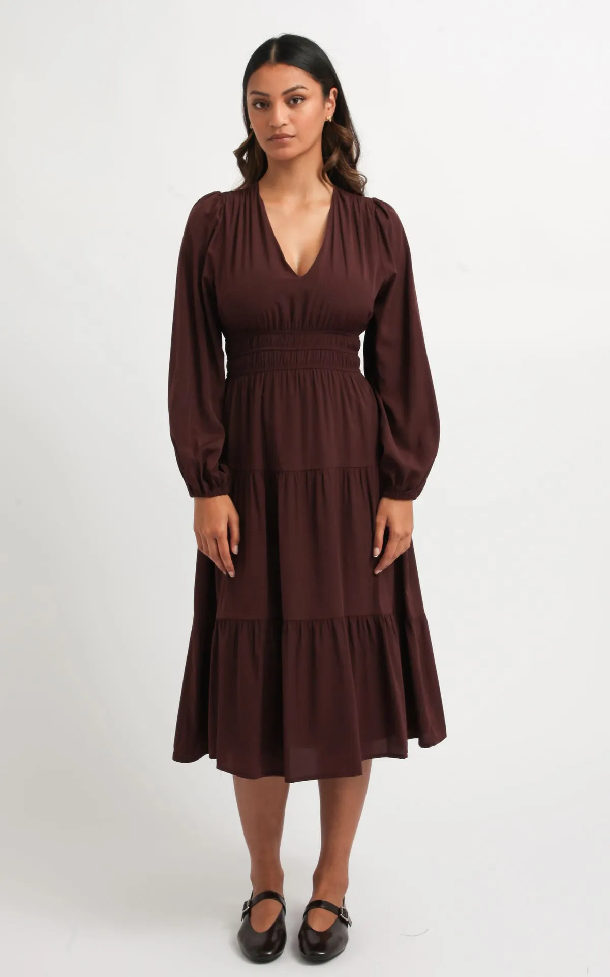 Plain CDC LS Tier Dress