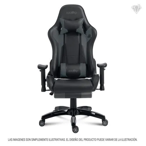 Silla Gamer Apolo Rec170° 90kg Negro/Gris