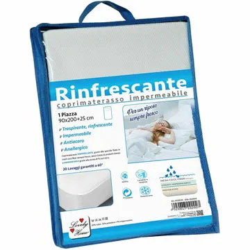 Coprimaterasso impermeabile rinfrescante 1 piazza