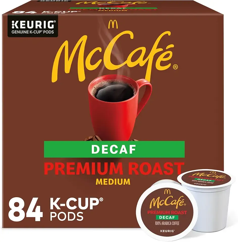 McCafe Premium Roast Decaf, Keurig Single Serve K-Cup Pods, Medium Roast Coffee Pods, 84 Count