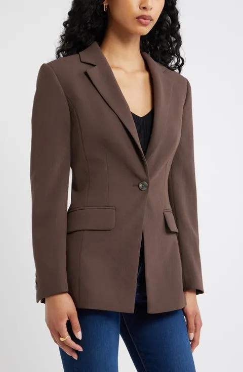 Curator Crepe Fitted Blazer