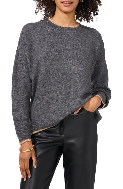Vince Camuto Tipped Crewneck Sweater