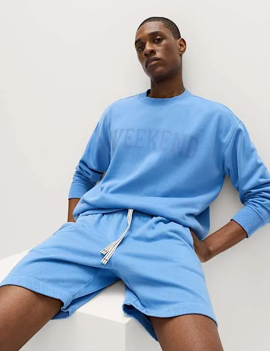 Gemustertes Schlafanzugoberteil mit hohem Baumwollanteil