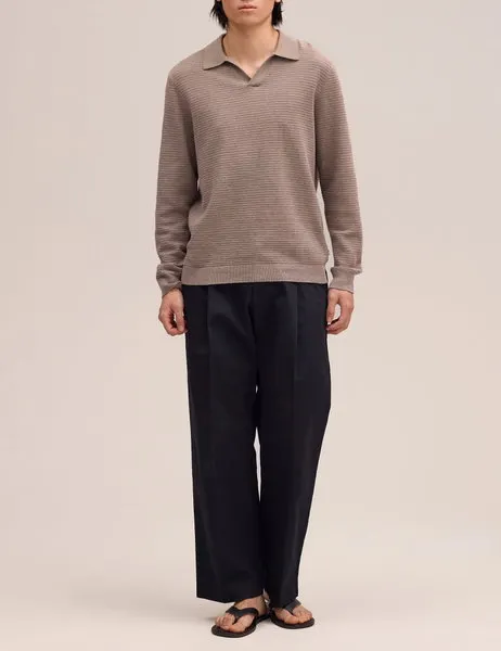 Paul 60019 Organic Cotton Polo Sweater Mable Husk