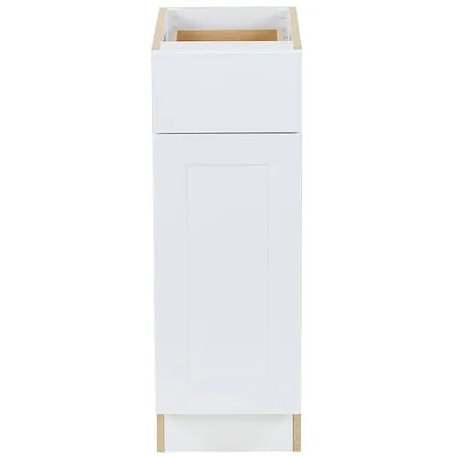 Edson 12 in. W x 35 H x 25 D Assembled Kitchen Door Drawer Base Cabinet, White (B12L)