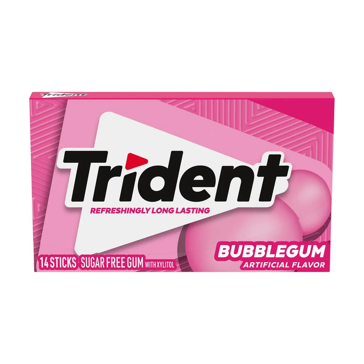Trident Bubblegum Sugar-Free Gum with Xylitol, 14 ct
