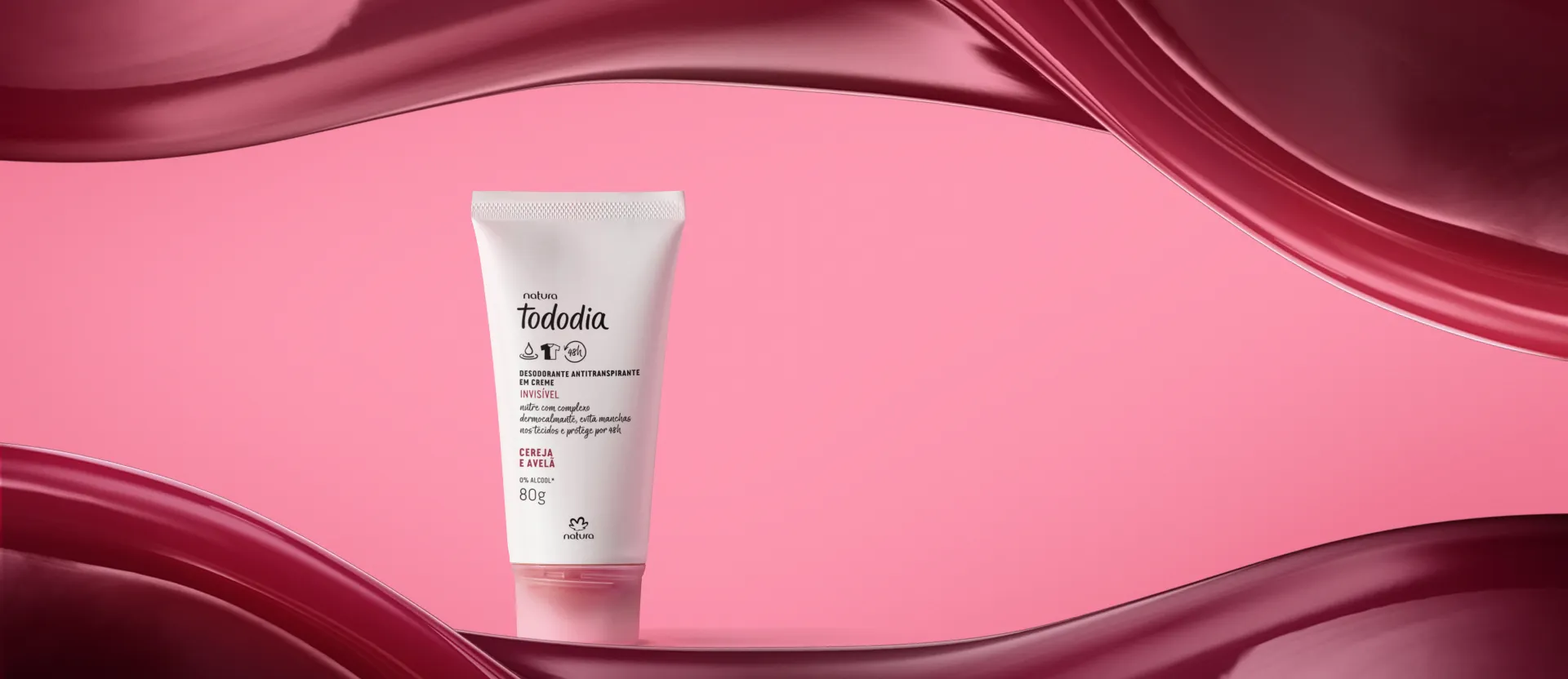 Desodorante Antitranspirante em Creme Tododia Cereja e Avelã