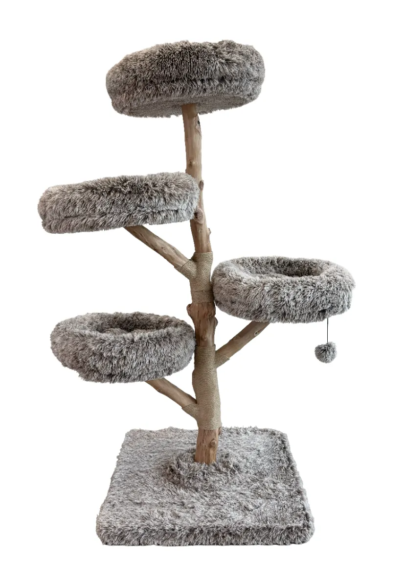 Adori Devoted Ambrose - Krabpaal - 79x79x180 cm Wit Bruin