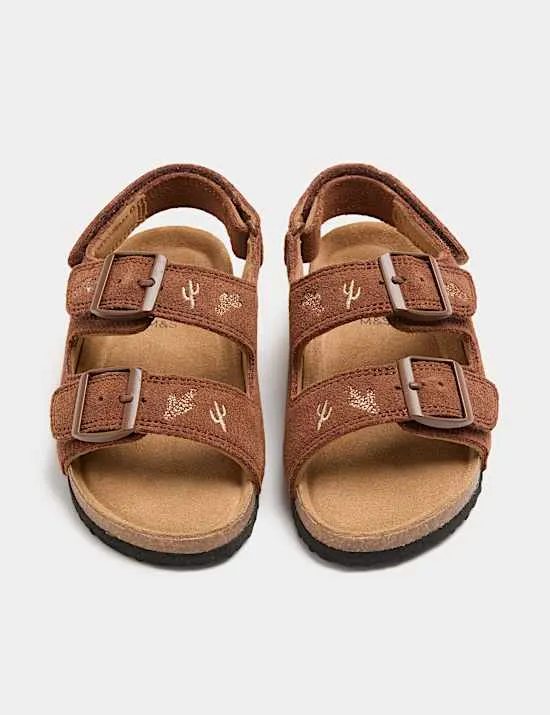 Gemusterte Fußbett-Sandalen in Westernoptik für Kinder (20,5–34,5)