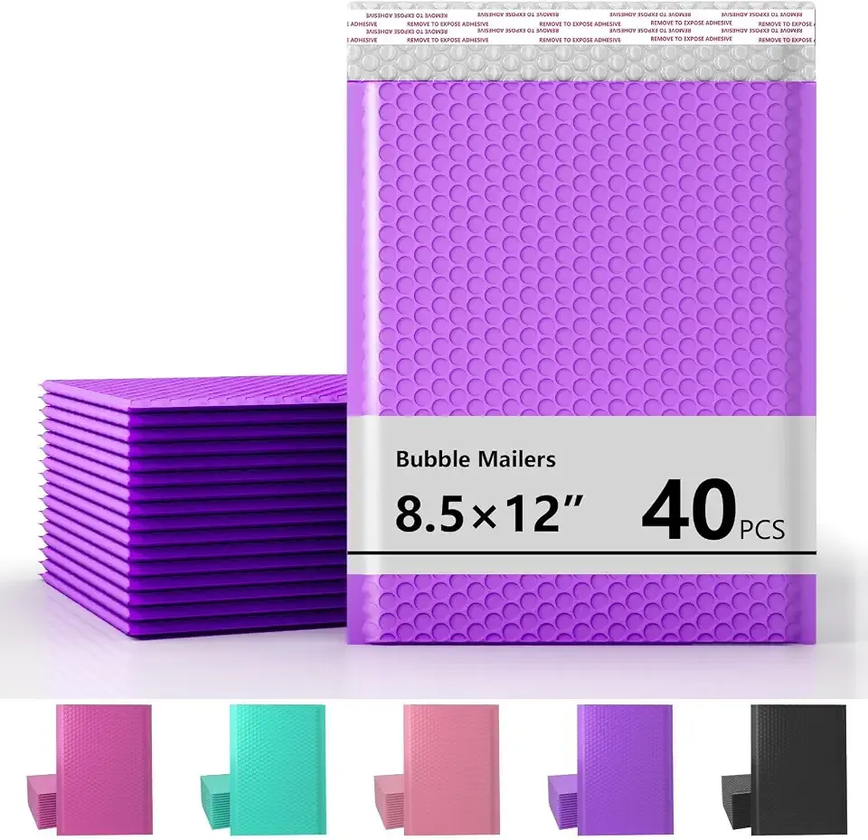 8.5 x 11 Inch Bubble Mailer 40 Pack, Waterproof Padded Envelopes
