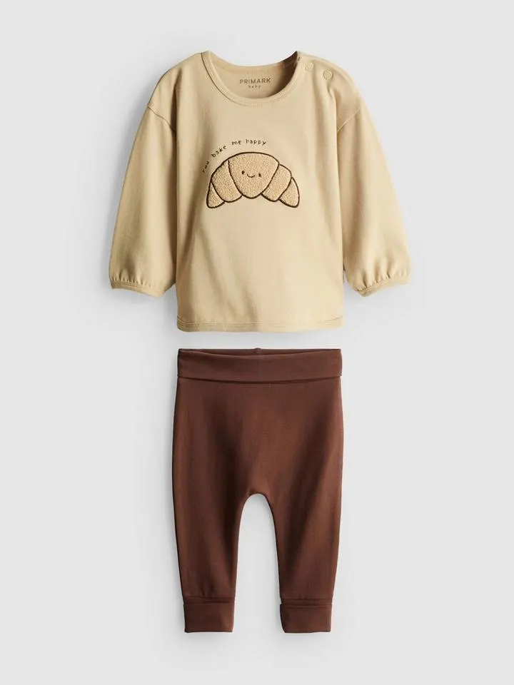 0–18 mois | Sweat-shirt et legging en coton majoritaire nouveau-né