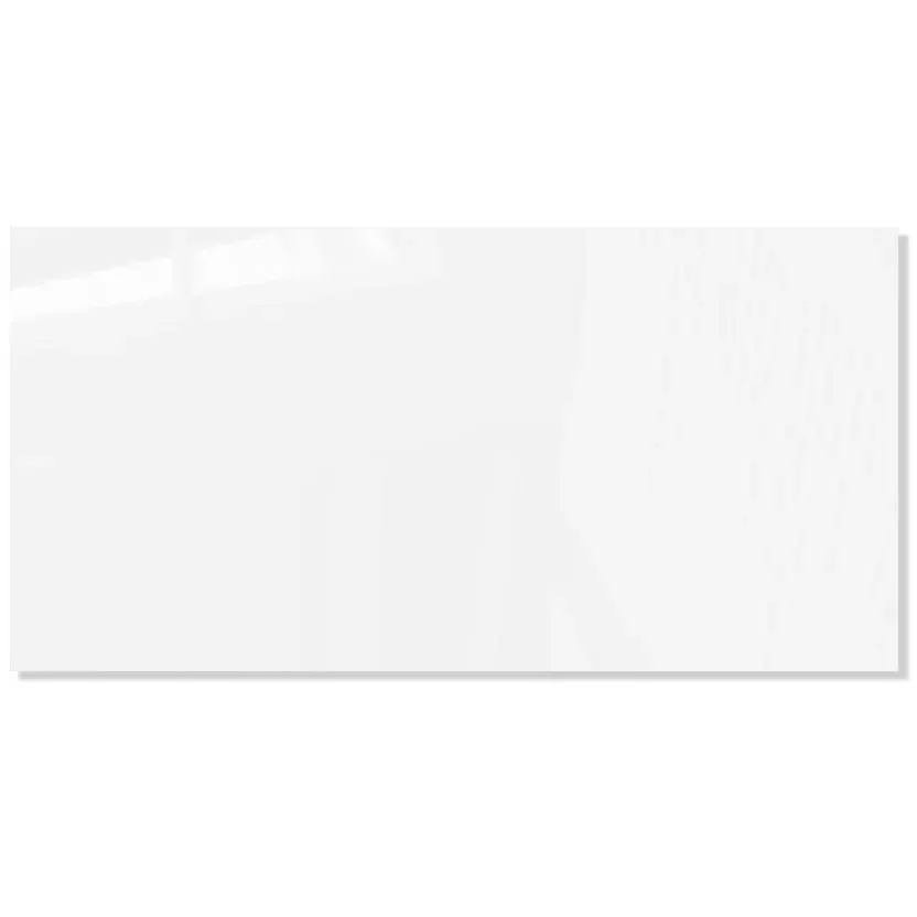 Porcelanato pulido S White blanco brillante 30 x 60 cm