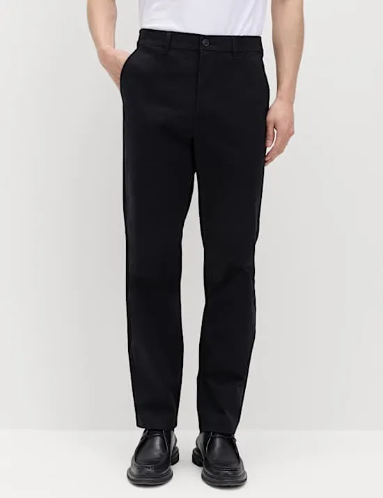 2 Pack Elasticated Waist Stretch Chinos