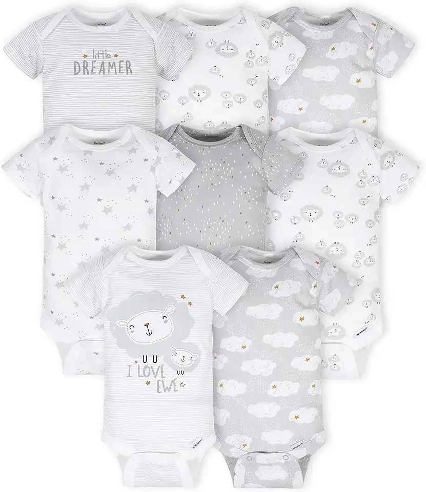 unisex-baby 8-pack Short Sleeve Onesies Bodysuits