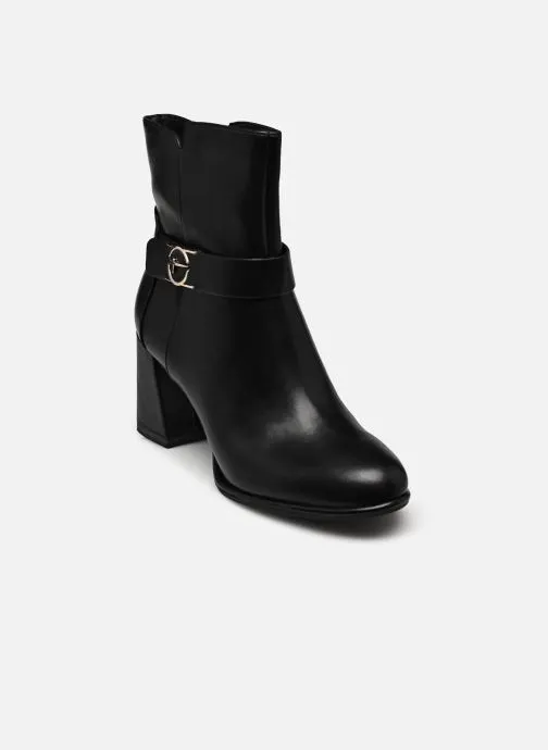 Lage enkellaarsjes 25337-45 dames zwart