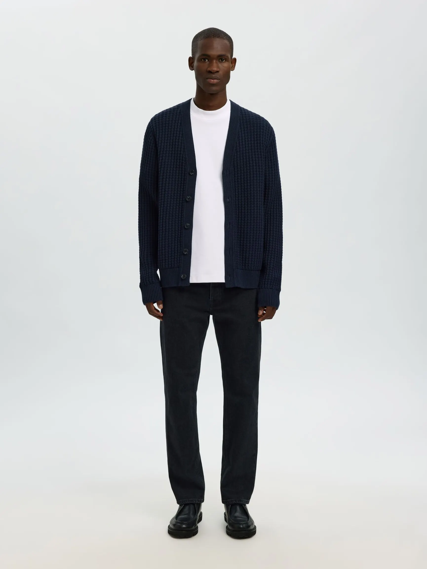 HALVPOLO-HALS T-SKJORTE