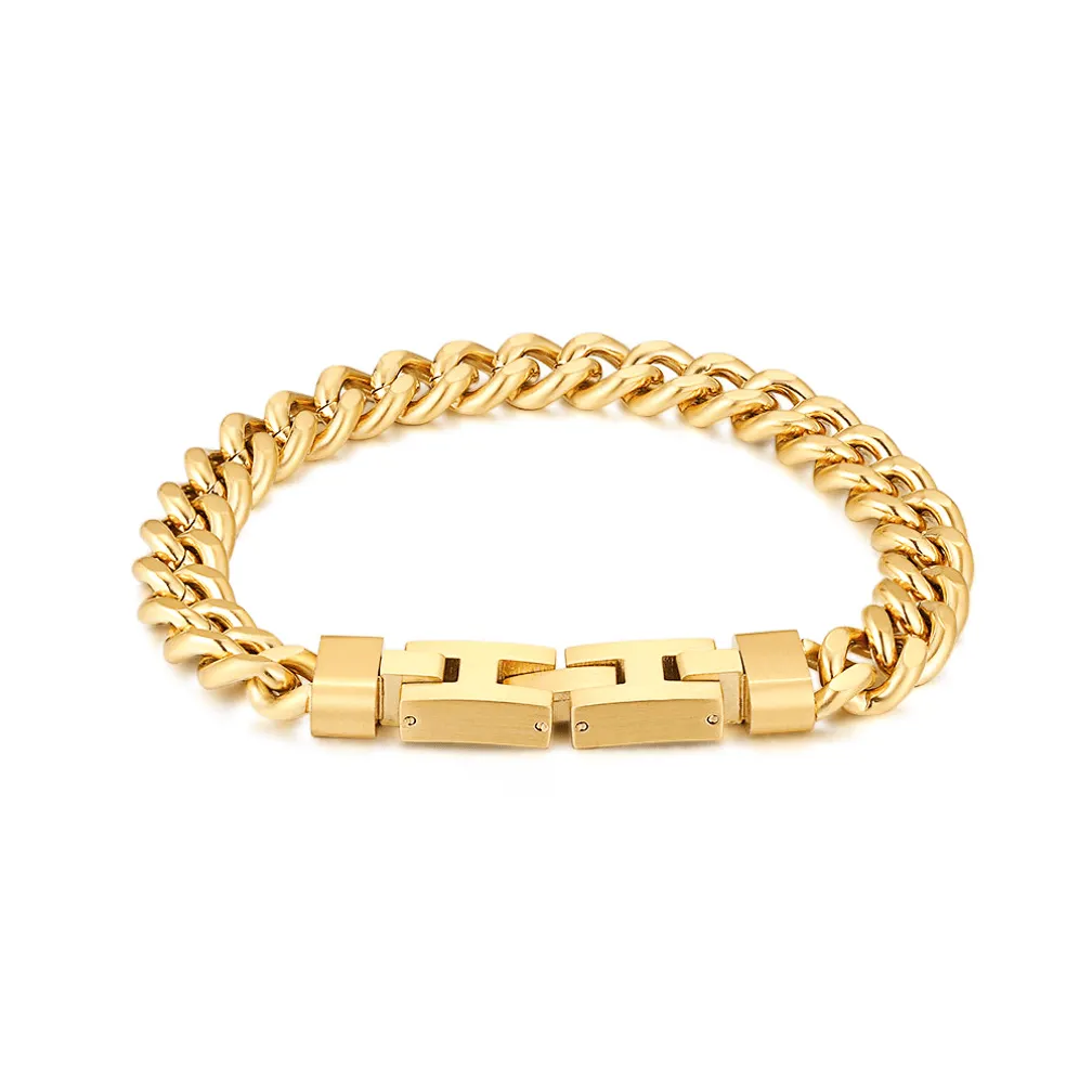 Armband in edelstaal, gourmet 9 mm