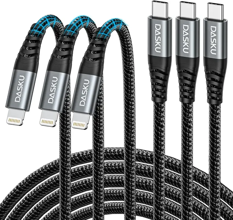 iPhone Cord Fast Charging [MFi Certified] Long Lightning Cable 10FT, 3 Pack