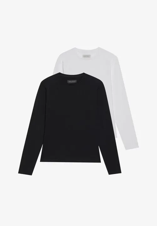 2 PACK - Langermet topp - white/black
