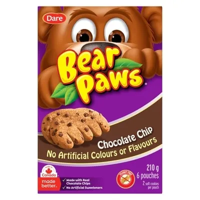 Bear Paws Chocolate Chip Cookies