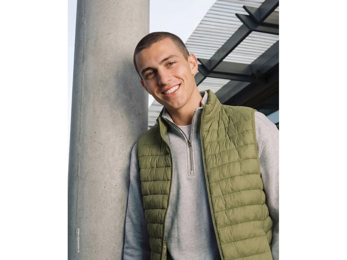 Regular fit padded sleeveless jacket