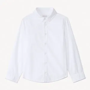Chemise manches longues blanche unie pour garçon