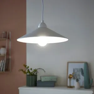 Lampadario Industriale Braga grigio paralume grigio E27 Ø32cm INSPIRE