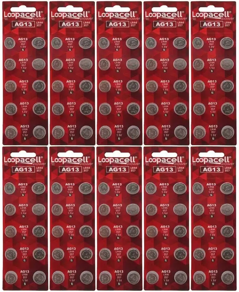 100 Pack LOOPACELL LR44 AG13 357 L1154 A76 Button-Cell Batteries