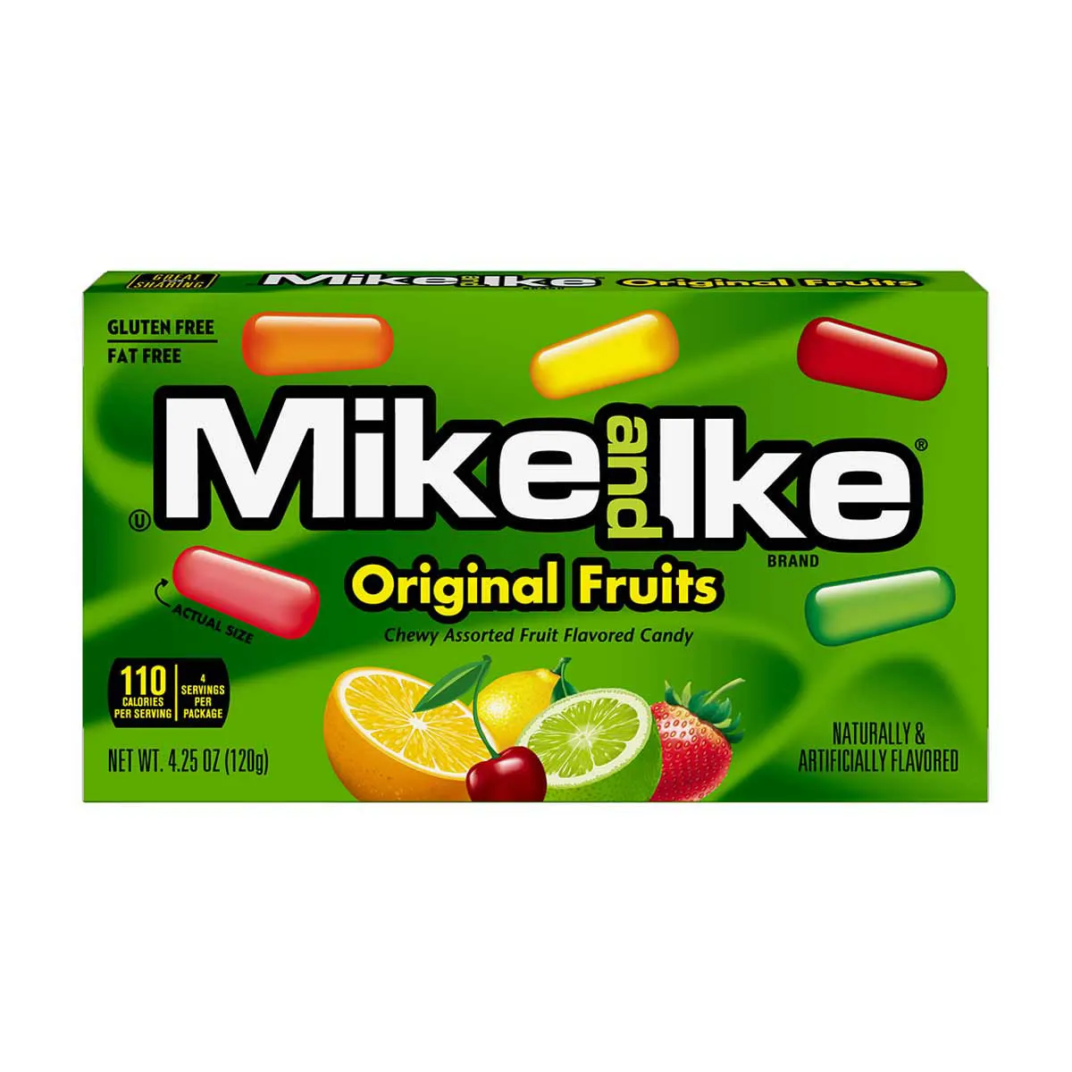 Mike and Ike Original Fruits Chewy Fruit Flavored Candy, Theater Box, 4.25 oz