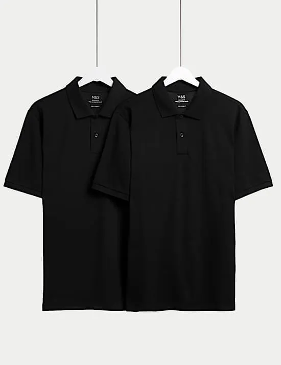 2er-Pack Ultimate Poloshirts mit hohem Baumwollanteil
