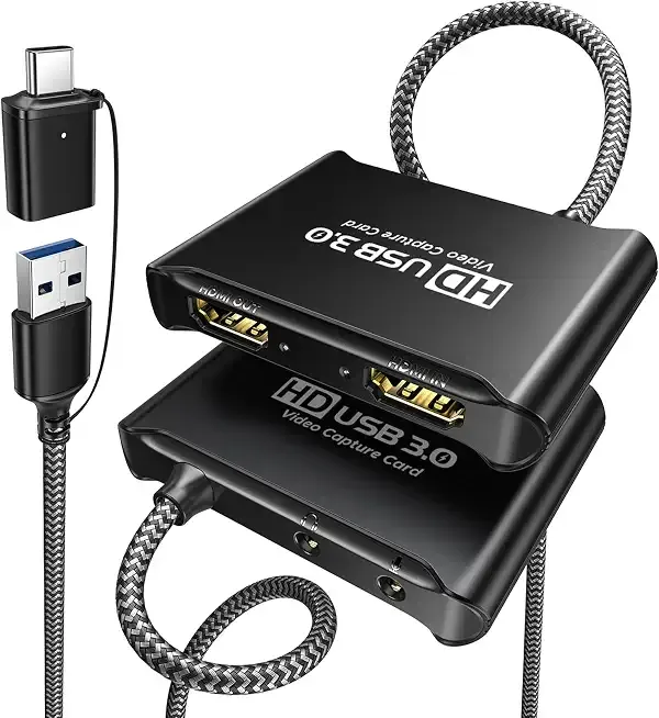 ByteWave USB 3.0 HDMI Video Capture Card, 4K Passthrough, HD 1080P60 Output
