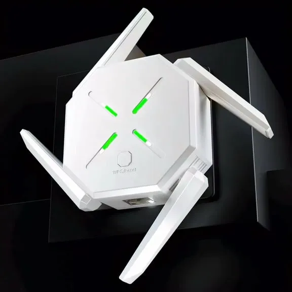 Flash Deal 2025 WiFi Extender-Wireless Signal Repeater Booster,Covers Up to 10000 Sq.ft - 1200Mbps Wall-Through Strong WiFi Booster,WiFi Amplifier,WiFi Extenders Signal,Dual Band 2.4GHz & 5GHz Wireless Repeate $33.99 Was $39.99