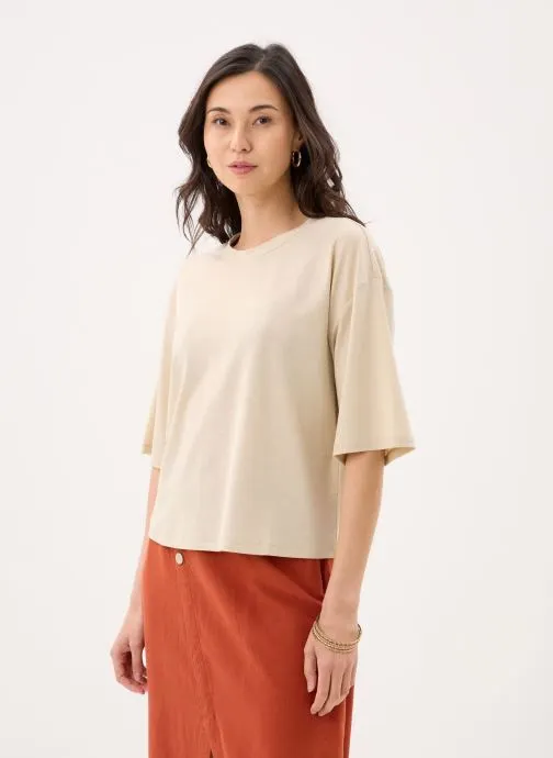 T-shirts Viluxi O-Neck Oversized Tee/Vol dames beige