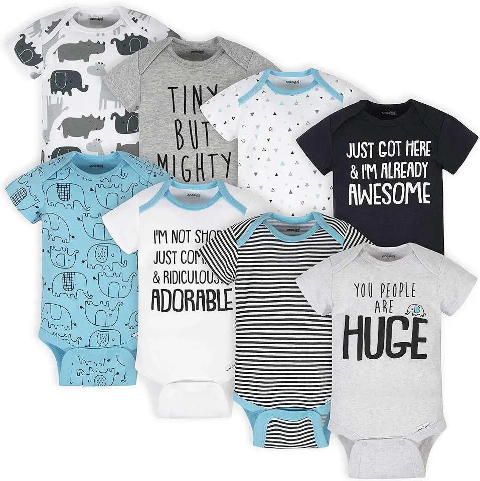 unisex-baby 8-pack Short Sleeve Mix & Match Bodysuits