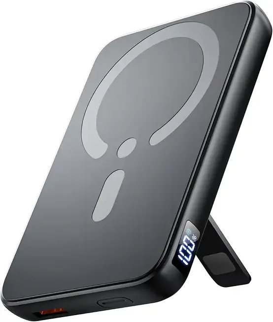 for Magsafe Portable Charger, 12000mAh Wireless Magnetic Power Bank with Stand& PD 20W Fast Charging, for Magsafe Battery Pack Compatible with iPhone 17/16/15/14/13 Series,Powerbank for Travel Cruise