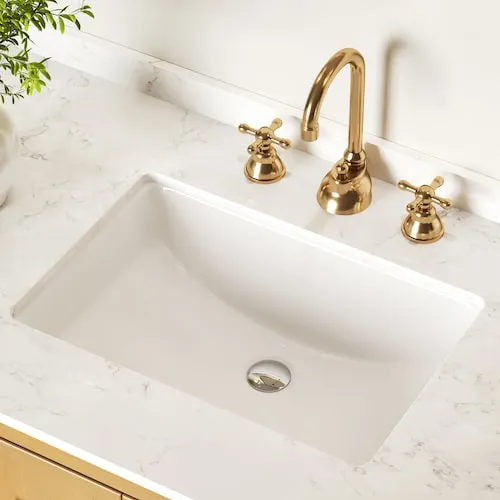 21 in. L x 15 in. W Rectangular Undermount Bath Sink in White Vitreous China