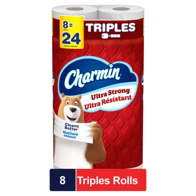 Toilet Paper Ultra Strong, 8 Triple Rolls
