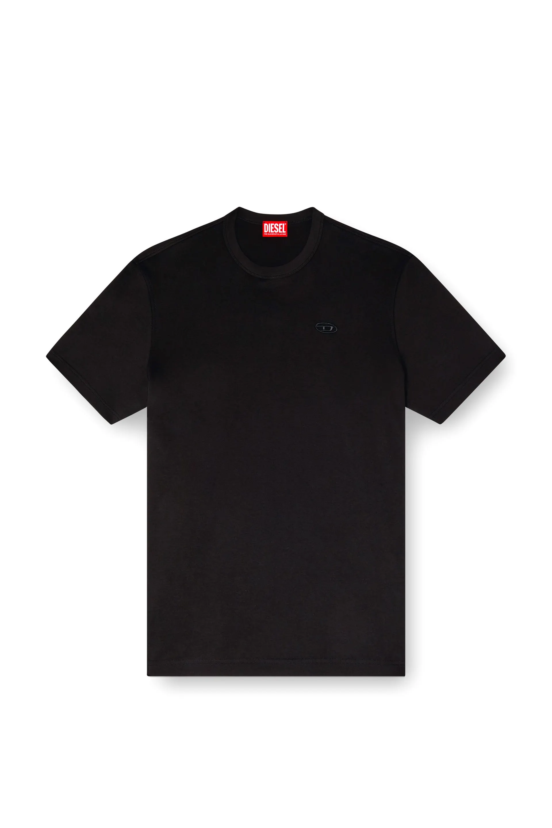 T-shirt with tonal logo embroidery