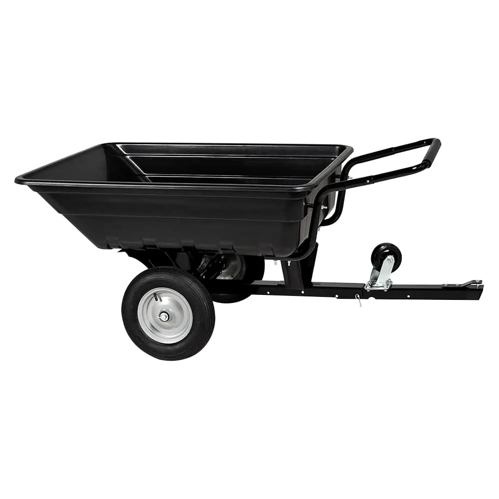 Remorque basculante pour vtt et tracteur à pelouse noir NEKTRA