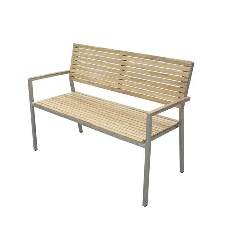 2-Sitzer Bank DENVER - Teak massiv - 125 cm breit