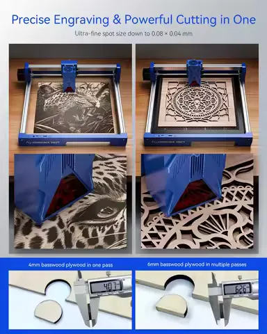 ATOMSTACK SWIFT Portable Laser Engraving Machine 12W 7W Laser Engraver Wood working Tools Diy Dog tags Acrylic Metal 300*300mm