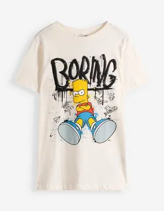 T-shirt - The Simpsons - Bianco sporco