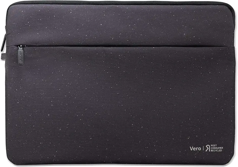 Acer Vero ECO Black 15.6 inch Protective Sleeve - Made with Post-Consumer Recycled (PCR) Material, (Pack of 1)